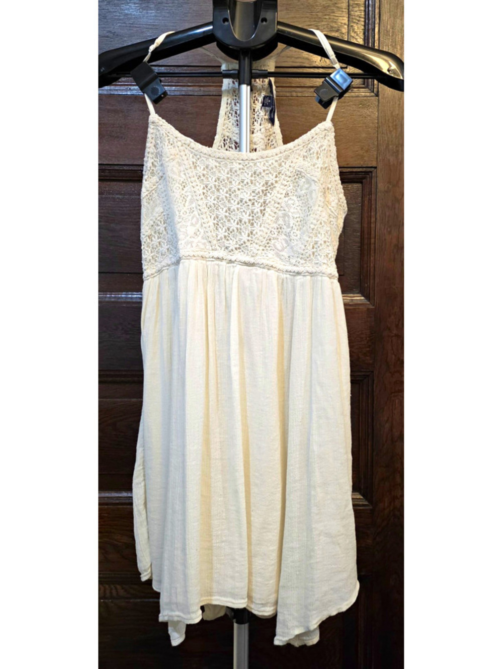 American Eagle Outfitters Ivory Lace Sundress Scoop Neck S 8